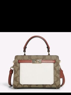 Coach Mini Lane 2Way Colorblock Signature Satchel, 2022, $578 MSRP